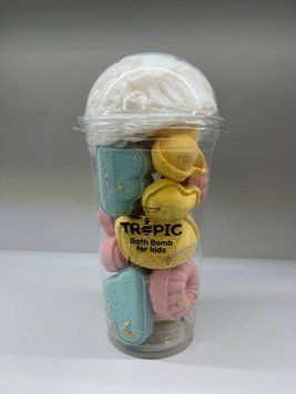 Бомбочки для ванни набір для дітей Tropic в стакані  000342 фото