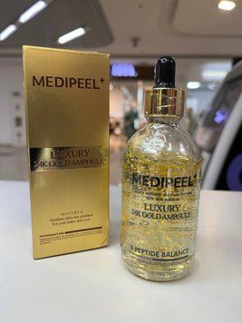 Сироватка для обличчя із золотом 24К для еластичності шкіри MEDIPEEL Luxury 24K Gold Ampoule 000993 фото