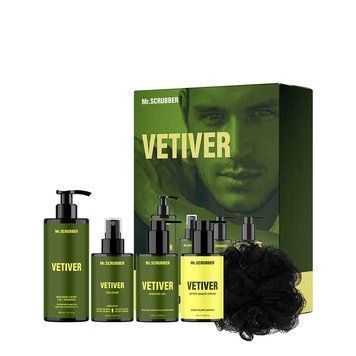 Парфумований набір косметики для чоловіків. Vetiver Perfumed Men&rsquo;s Essentials Set Mr.SCRUBBER 000362 фото