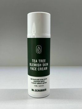 Матувальний крем вiд недолiкiв шкiри Tea Tree Blemish Skin Face Cream з олією чайного дерева Mr.SCRUBBER 000268 фото